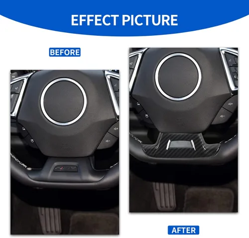 Miniatura 2 de CheroCar para Chevrolet Camaro Trim Decoración Cubierta Accesorios interiores para Chevrolet Camaro 2017-2022 (fibra de carbono)