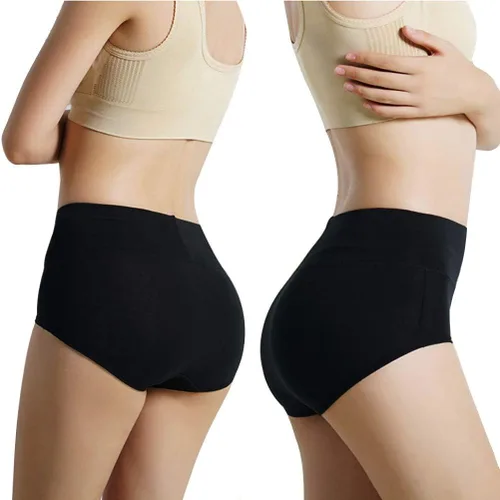 Miniatura 2 de UMMISS - Ropa interior de algodón de cintura alta para mujer cobertura completa suave cómoda multi paquete
