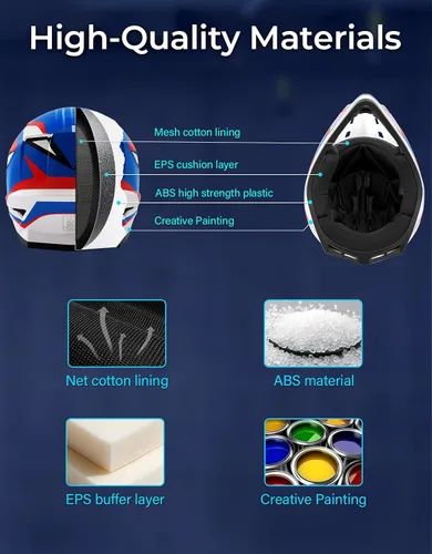 Miniatura 3 de SLMOTO - Casco de motocicleta para niños, aprobado DOT, casco de motocross para niños y jóvenes, todoterreno, casco de bicicleta de tierra, casco