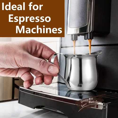 Miniatura 6 de Bokon 36 piezas de cremas de campana de acero inoxidable de 3 onzas para servir leche, café, crema, jarabe, azúcar en forma de campana, recipiente