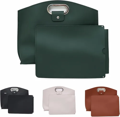 Miniatura 10 de El juego de 2 piezas: sofisticado juego de laptop y bolso de mano de cuero impermeable para negocios, bolso grueso para computadora portátil, juego