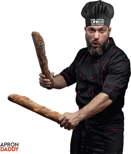 Miniatura 4 de APRON DADDY Sombrero de chef clásico elástico unisex para adultos