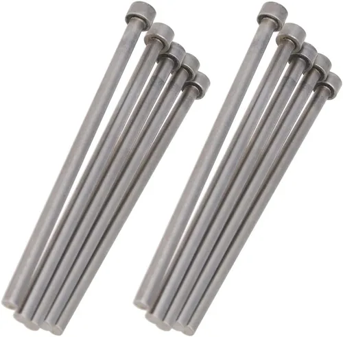Miniatura 15 de Auniwaig 0.059 in de diámetro punta redonda de acero recto eyector Pin Punch 3.937 in largo gris plateado 20pcs