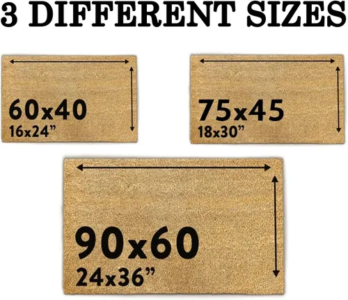 Miniatura 6 de Divertido tapete de coco – Hello Mothafucka Welcome Front Porch Decor – Alfombra personalizada con respaldo de PVC resistente – Tapete