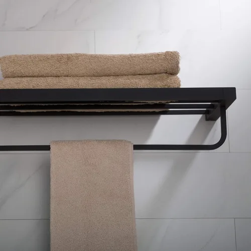 Miniatura 6 de KRAUS Stelios KEA-19942MB - Estante de baño con toallero, acabado negro mate