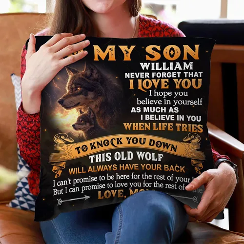 Miniatura 3 de Hyturtle Almohada personalizada para mi hijo – Regalos de mamá a hijo adulto – Regalos inspiradores en cumpleaños – Regalos de graduación