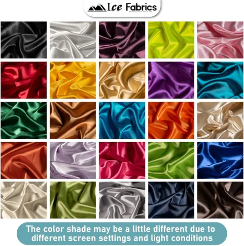 Miniatura 7 de Ice Fabrics The Yard - Tela de satén elástica Charmeuse de 58/60 pulgadas de ancho, sedosa y suave para coser ropa, vestidos, vestidos de noche