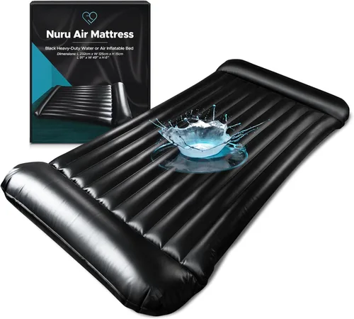 EROTICGEL Colchón inflable Nuru masaje | 91 x 49 x 6 pulgadas | Cama de aire independiente de tamaño completo para instalación de piso o cama |