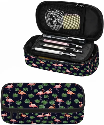 Miniatura 18 de Estuche organizador de lápices de alpaca, diseño de llama, hojas de animales, caja de papelería, caja de maquillaje, suministros escolares