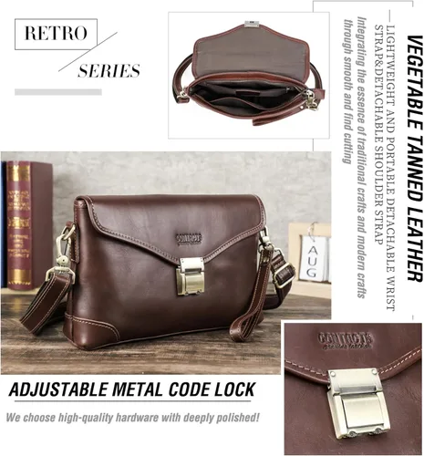Miniatura 44 de Funda de piel de grano superior para hombre y mujer, múltiples bolsillos/ranuras, RFID de gran capacidad para tarjetas, cheques, dinero, pasaporte