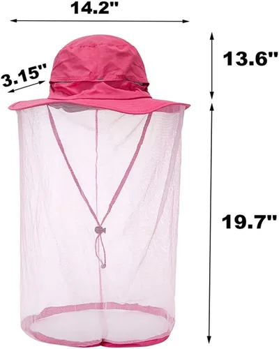 Miniatura 6 de Peicees Sombrero de red para hombres y mujeres, sombrero de pesca de aventura, sombrero de safari para caza, camping, senderismo