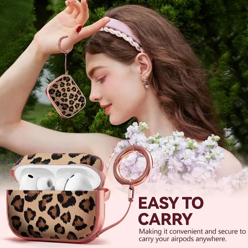 Miniatura 5 de Inesore Funda para AirPods Pro 3 2025 con cerradura, funda transparente floral para mujeres, compatible con Apple Airpods Pro de 3ª