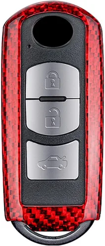 Miniatura 8 de Funda para llavero de fibra de carbono genuina para Mazda 2 3 Axela 5 6 Atenza 8 CX-3 CX-4 CX-5 CX-7 CX-9 MX-5 Miata para Toyota Yaris para Scion iA
