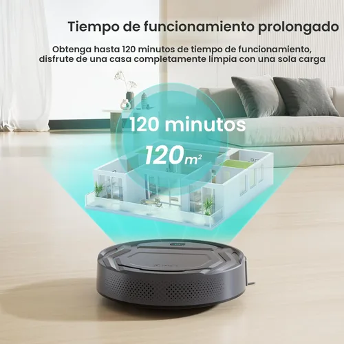 Miniatura 7 de Lefant Robot aspiradora M210 Pro, delgada, silenciosa, 3 niveles de succión ajustables, 6 modos, robot aspirador para pelo de mascotas, suelos duros