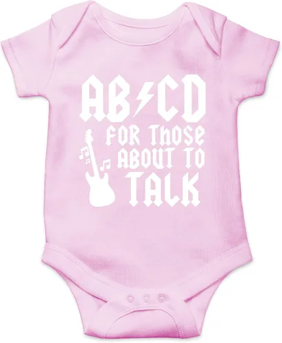Miniatura 5 de AW Fashions ABCD For Those About To Talk - Body para bebé, divertido y lindo, ropa para recién nacidos, para niños y niñas