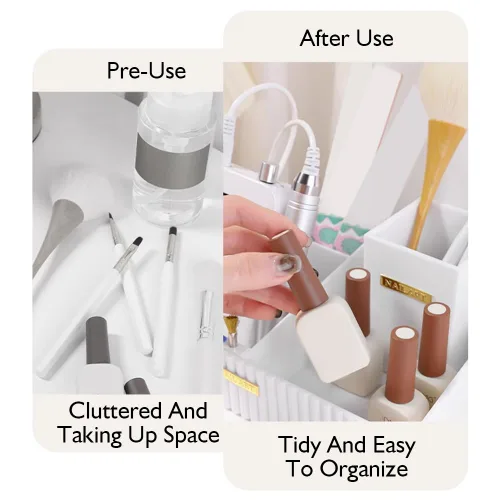 Miniatura 3 de Soporte acrílico para brocas de uñas con 10 agujeros, soporte para máquina de taladro de uñas, caja de herramientas de manicura, organizador