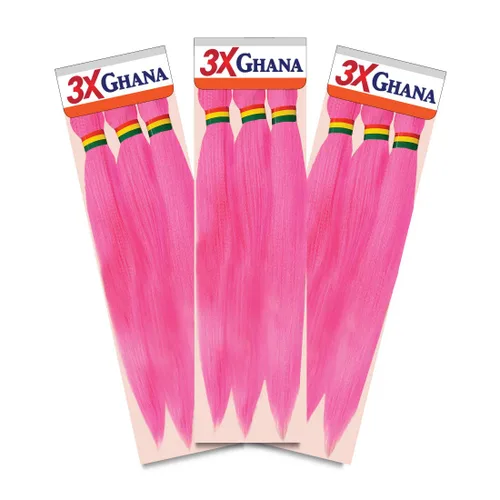 Miniatura 9 de REALISTIC - Paquete múltiple. Trenzas preestiradas X-Pression 3X Ghana de 50 pulgadas, 100% Kanekalon, fáciles de trenzar sin picazón