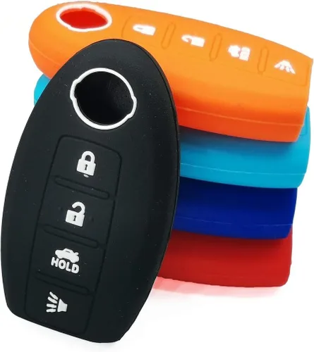 Miniatura 7 de Sillicone - Funda protectora para llave de coche, para Nissan Teana, Murano, Maxima, Pathfinder Rogue Versa 370Z, Sentra Altima, mando a distancia