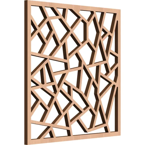 Miniatura 5 de 7 3/8 pulgadas de ancho x 7 3/8 pulgadas de alto x 3/8 pulgadas de alto, paneles de pared de madera con calado decorativo extra pequeño de Venecia