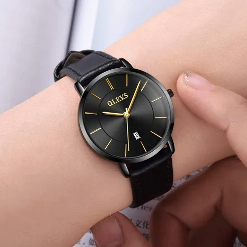 Miniatura 2 de OLEVS Reloj de pulsera para mujer, reloj de pulsera para mujer, impermeable, delgado, minimalista, casual, simple, de cuarzo, analógico