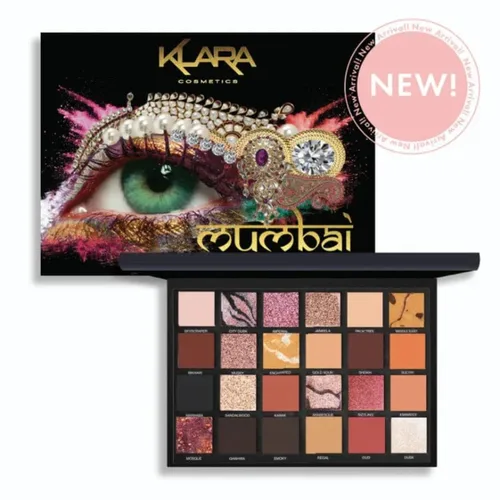 Miniatura 2 de Klara Cosmetics Mumbai Beauty Set - Exquisita paleta de sombras de ojos, lujoso dúo de spray corporal dorado