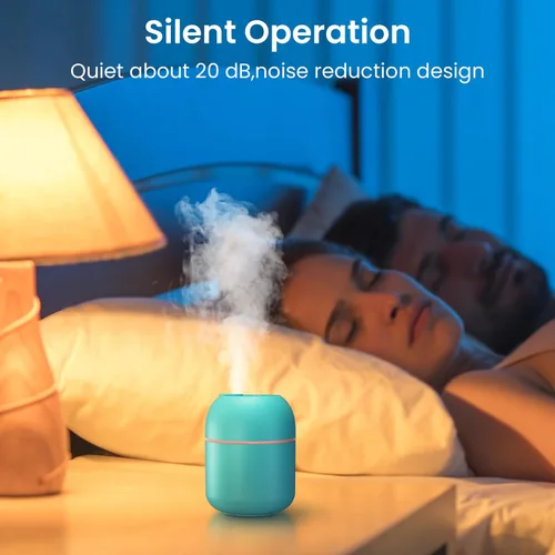 Miniatura 4 de Humidificador pequeño portátil, humidificador de escritorio personal USB para automóvil, oficina, dormitorio, apagado automático, 2 modos de niebla