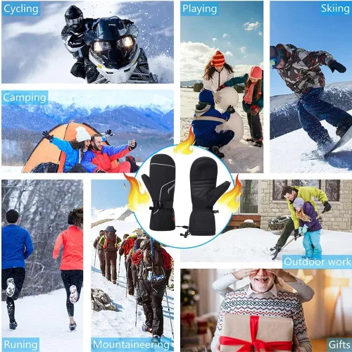 Miniatura 5 de Savior Heat Guantes para hombre y mujer, guantes eléctricos recargables, adecuados para el trabajo al aire libre, esquí, correr, senderismo, etc.