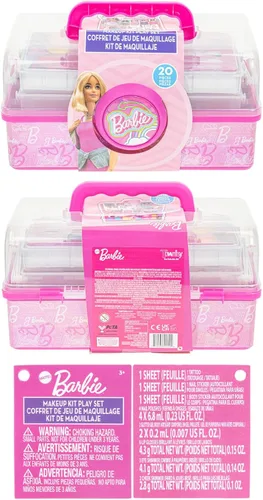 Miniatura 9 de Set de cosméticos Barbie para niñas, incluye maquillaje de uñas, labios, ojos y mejillas, juego de belleza seguro y no tóxico de Townley Girl