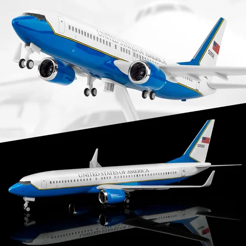Miniatura 3 de Joylludan 1:130 Delta Plane Modelo Aleación Diecast Aviones con luz LED