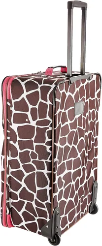 Miniatura 2 de Rockland Vara Softside - Juego de equipaje vertical de 3 piezas, Rosado Giraffe, Vara Softside Juego de equipaje vertical de 3 piezas
