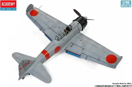 Miniatura 9 de Academy 12352 1/48 Armada japonesa Zero Ship Fighter Avión Tipo 21 Midway Battle Modelo de plástico