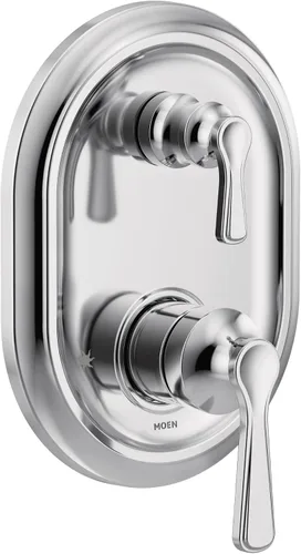 Miniatura 8 de Moen UTS9211BG M-CORE Serie 3 - Moldura de ducha de 2 manijas con válvula de transferencia integrada, requiere válvula, oro cepillado