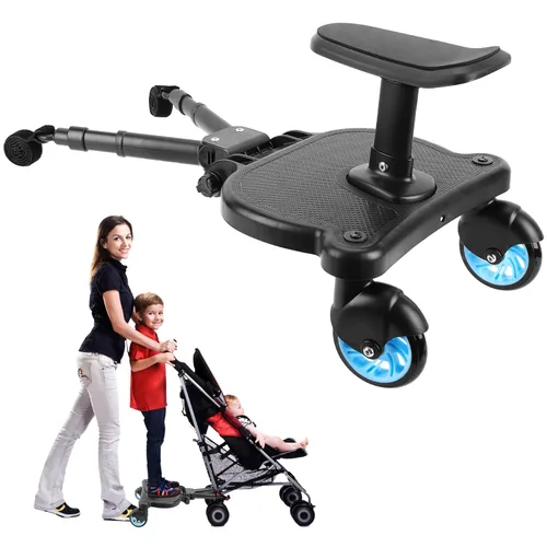 Miniatura 11 de Tabla universal para cochecito 2026 con asiento desmontable, conectores de cochecito 2 en 1 para la mayoría de cochecitos, soporta niños de hasta 55