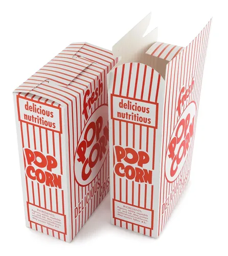 Miniatura 2 de Snappy 1-E Cajas pequeñas para palomitas de maíz con tapa cerrada, cartón rojo y blanco, 100