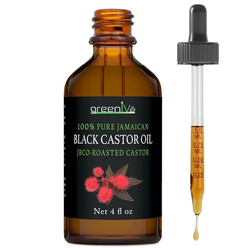 Miniatura 9 de GreenIVe Aceite de ricino negro jamaicano JBCO cultivado orgánicamente 100% puro, ideal para cabello y usos tópicos (16 onzas)