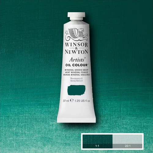 Miniatura 5 de Winsor & Newton Pintura al óleo para artistas, tubo de 37 ml (1.25 oz), Verde Mineral Profundo