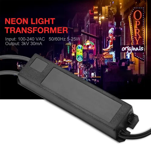 Miniatura 5 de Fuente de alimentación electrónica para transformador de señal de luz de neón, 3 KV, 30 mA, 5-25 W, para intermitente y control de escaneo a todo
