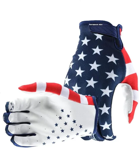 Miniatura 2 de Guantes de ciclismo con bandera americana, para motocicleta, bicicleta, dedos completos, todoterreno, deportes al aire libre, para hombres, mujeres