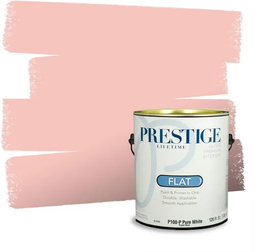 Miniatura 337 de Prestige Paints Pintura exterior e imprimación en uno, 1 galón, plano, coincidencia comparable de Valspar* Amber Rose*