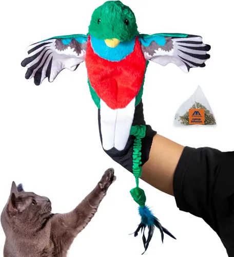Miniatura 11 de Milunova Pupr Pals - Marioneta de juguete para perros y gatos con acolchado resistente para un juego interactivo seguro, protección para evitar que