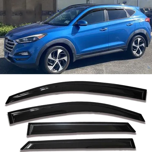 Miniatura 15 de Viseras laterales adhesivas para ventana de lluvia, deflectores de ventilación para Toyota RAV4 2019 2020 2021 2022, 4 piezas teñidas de humo
