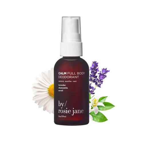By Rosie Jane Calm - Desodorante en aerosol de cuerpo completo, desodorante sin aluminio y spray corporal para mujeres y hombres, enriquecido con