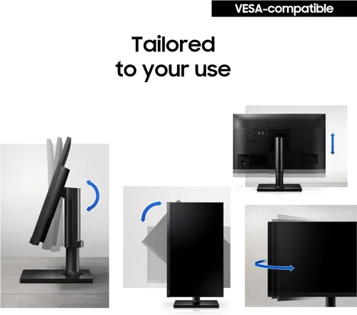 Miniatura 4 de SAMSUNG Monitor de computadora FHD 1080p serie FT45 de 24 pulgadas, 75Hz, panel IPS, HDMI, DisplayPort, concentrador USB, soporte ajustable