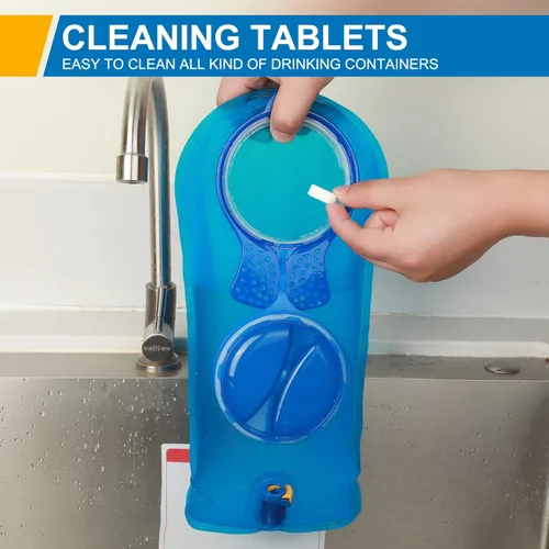 Miniatura 7 de TAGVO Hydration Bladder Cleaning Kit, 6 in 1 Water Bladder Cleaner Set - 3 Brushes, Collapsible Hanger, 12 Cleaning Tablets & Carry Pouch, Water