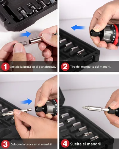 Miniatura 5 de AVID POWER Juego de destornilladores eléctricos recargables de 4 V con 44 accesorios, pistola de tornillo de 5.65 Nm, ajuste de par de torsión 5+1