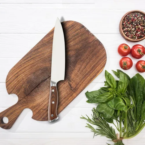 Miniatura 3 de Cuchillo de cocina personalizable de acero inoxidable con grabado láser, regalos de cocina para él, regalos de inauguración de la casa, juego