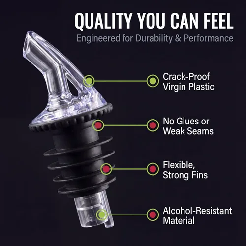 Miniatura 4 de Speed Pourer - Patron Pour Spout - Fabricado 100% en los Estados Unidos. Boquillas de barra de flujo libre que no gotean - Sin grietas, solo un