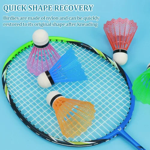 Miniatura 2 de Hysagtek 12 piezas de bádminton volante de bádminton Birdie, deportes interiores y exteriores, entrenamiento de pelota de ejercicio, gimnasio, juego