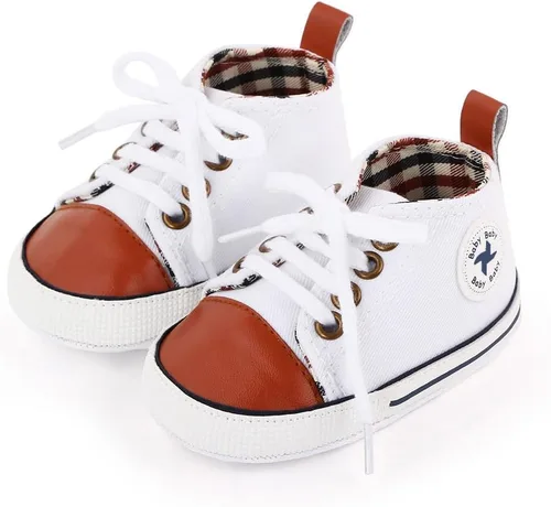 Miniatura 22 de Zapatos deportivos de lona de lona para bebés y niñas, suela antideslizante suave, suela antideslizante