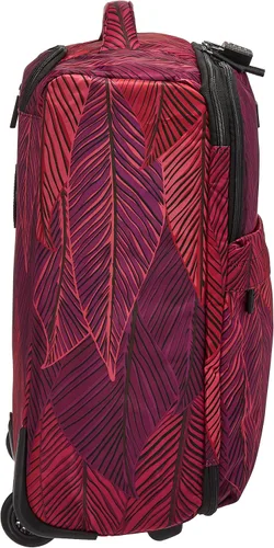 Miniatura 3 de Vera Bradley Maleta plegable Softside para mujer, Hojas De Plátano Fucsia, Maleta plegable con ruedas Softside